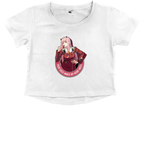 Kids' Premium Cropped T-Shirt - zero two 7 - Mfest