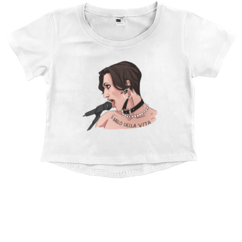 Kids' Premium Cropped T-Shirt - Damiano with microphone - Mfest