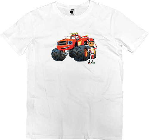 Men’s Premium T-Shirt - Blaze and Wonder Machines 4 - Mfest