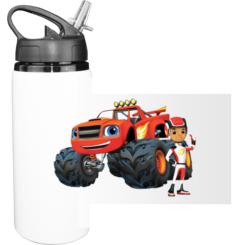 Sport Water Bottle - Blaze and Wonder Machines 4 - Mfest