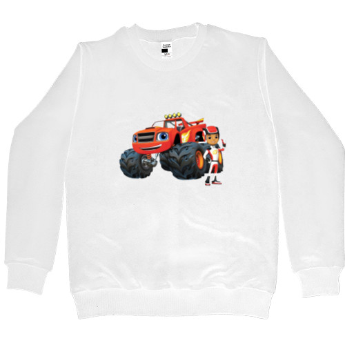 Men’s Premium Sweatshirt - Blaze and Wonder Machines 4 - Mfest