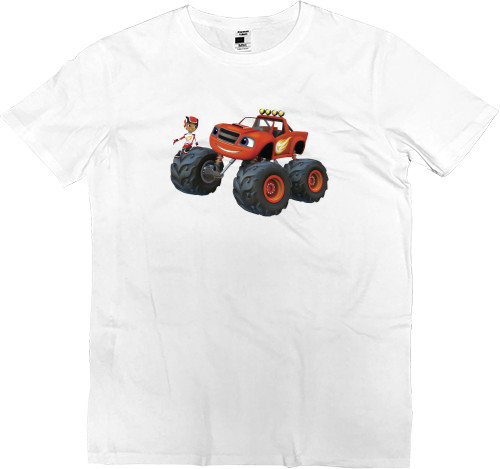 Men’s Premium T-Shirt - Blaze and Wonder Machines 3 - Mfest