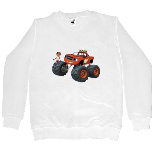 Men’s Premium Sweatshirt - Blaze and Wonder Machines 3 - Mfest