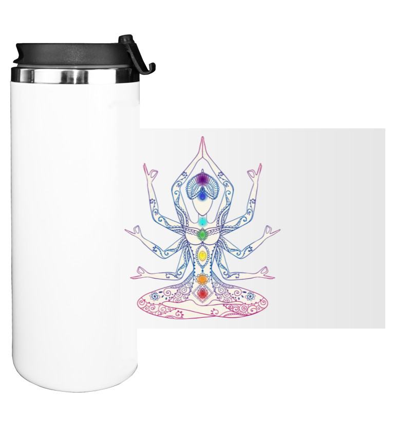 Water Bottle on Tumbler - yoga - Mfest