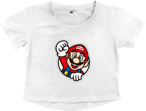 Women's Cropped Premium T-Shirt - Mario - Mfest