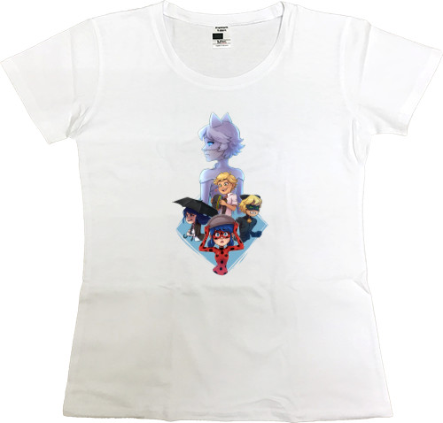 Women's Premium T-Shirt - ladybug and super cat 3 - Mfest