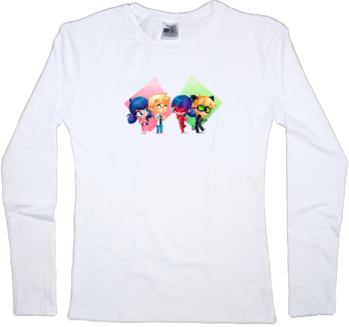 Women's Longsleeve Shirt - LADYBUG AND SUPER CAT 2 - Mfest