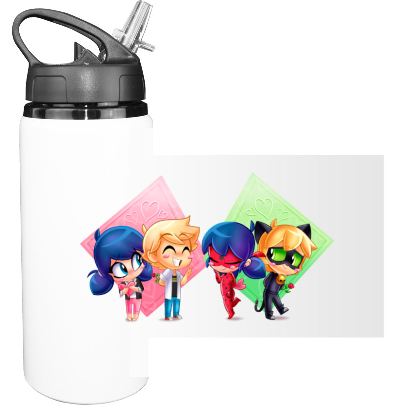 Sport Water Bottle - LADYBUG AND SUPER CAT 2 - Mfest