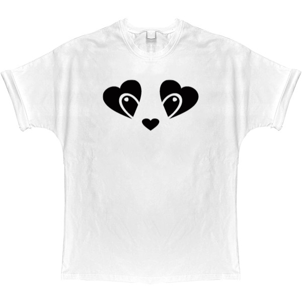 T-shirt Oversize - panda heart - Mfest