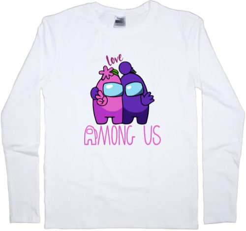 Men's Longsleeve Shirt - among us LOVE - Mfest