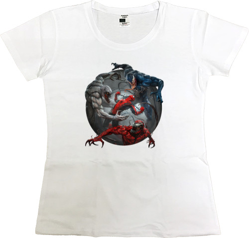 Women's Premium T-Shirt - Symbiotes and spider man - Mfest