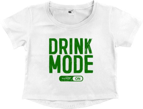 Women's Cropped Premium T-Shirt - Drink mode enabled - Mfest