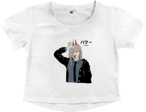 Women's Cropped Premium T-Shirt - Chainsaw Man 4 - Mfest