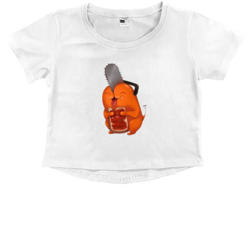 Kids' Premium Cropped T-Shirt - Chainsaw Man 2 - Mfest