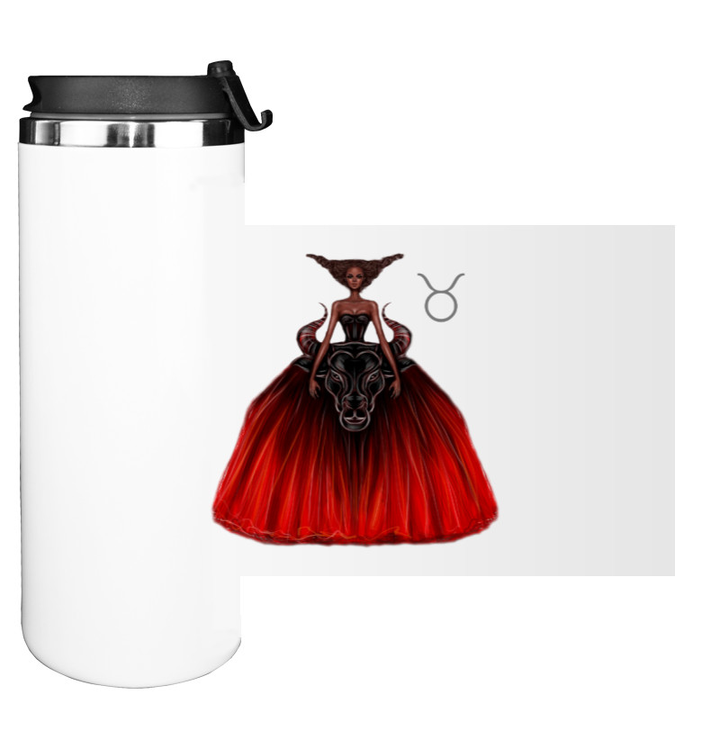 Water Bottle on Tumbler - Taurus (zodiac sign) - Mfest