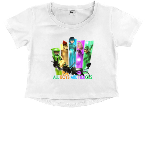 Kids' Premium Cropped T-Shirt - super cat 2 - Mfest