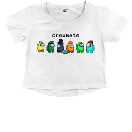 Kids' Premium Cropped T-Shirt - crew members - Mfest