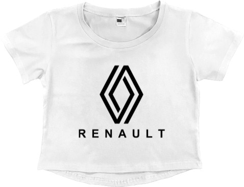 Women's Cropped Premium T-Shirt - RENAULT logo - Mfest