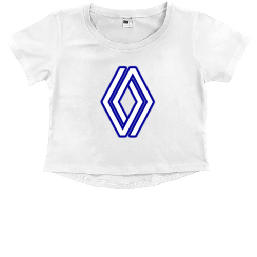 Kids' Premium Cropped T-Shirt - RENAULT logo 2 - Mfest