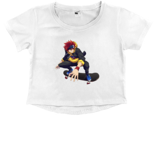 Kids' Premium Cropped T-Shirt - SK8 - Mfest