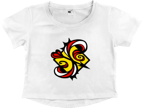 Women's Cropped Premium T-Shirt - sk8 logo 2 - Mfest