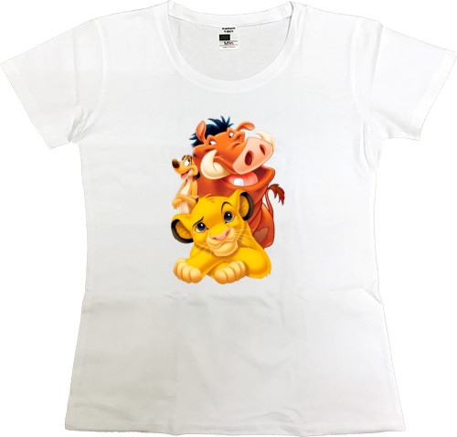 Women's Premium T-Shirt - Simba Timon and Pumbaa - Mfest