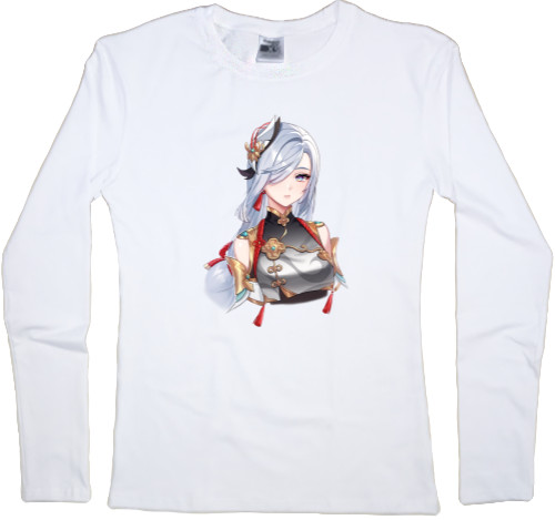 Women's Longsleeve Shirt - shenhe genshin impact 3 - Mfest