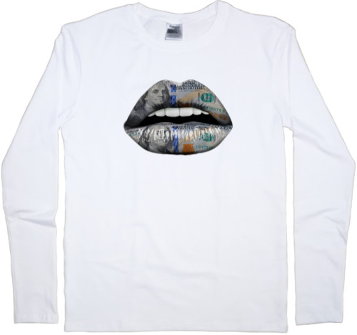 Men's Longsleeve Shirt - dollar lips - Mfest