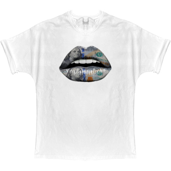 T-shirt Oversize - dollar lips - Mfest