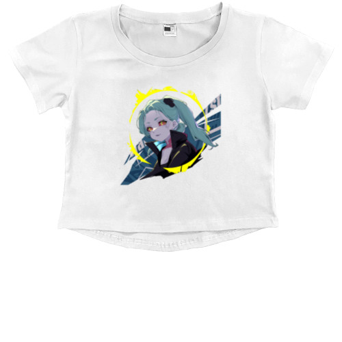 Kids' Premium Cropped T-Shirt - Cyberpunk 2077 Rebecca 2 - Mfest