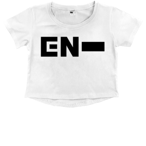 Kids' Premium Cropped T-Shirt - enhypen logo 2 - Mfest