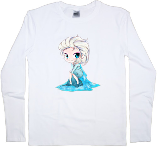 Футболка з Довгим Рукавом Чоловіча - elsa frozen chibi - Mfest