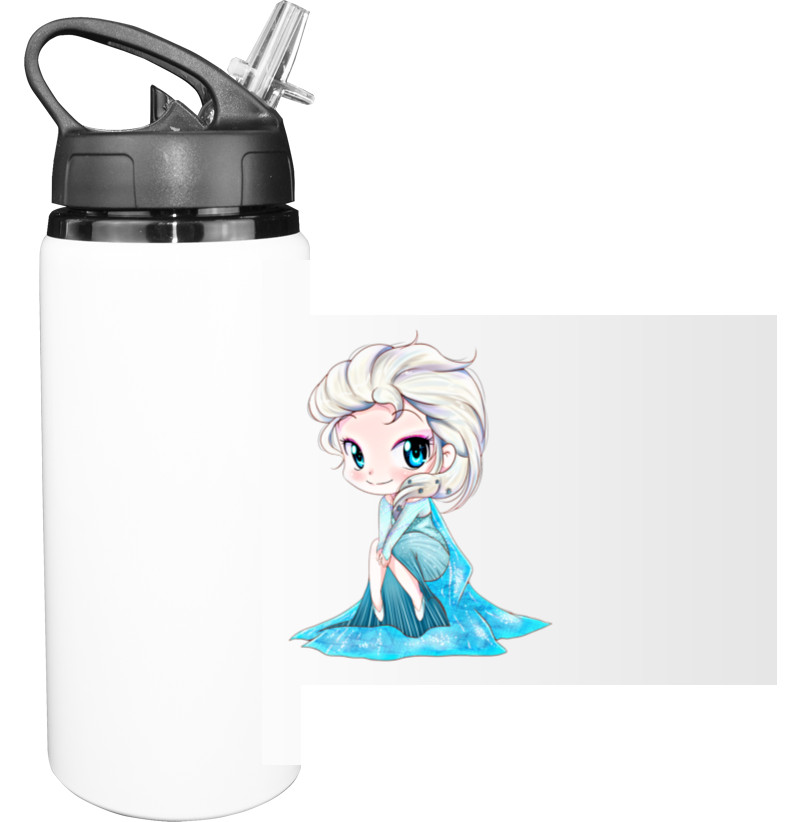 Sport Water Bottle - elsa frozen chibi - Mfest