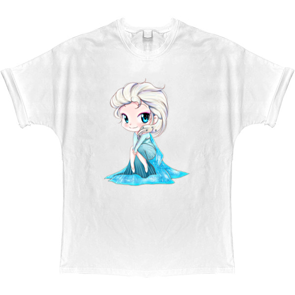 Футболка Оверсайз - elsa frozen chibi - Mfest