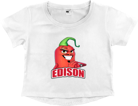 Women's Cropped Premium T-Shirt - Edison - Mfest