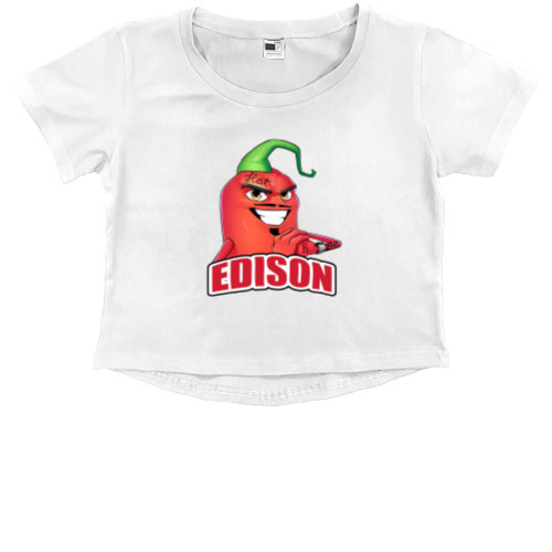 Kids' Premium Cropped T-Shirt - Edison - Mfest