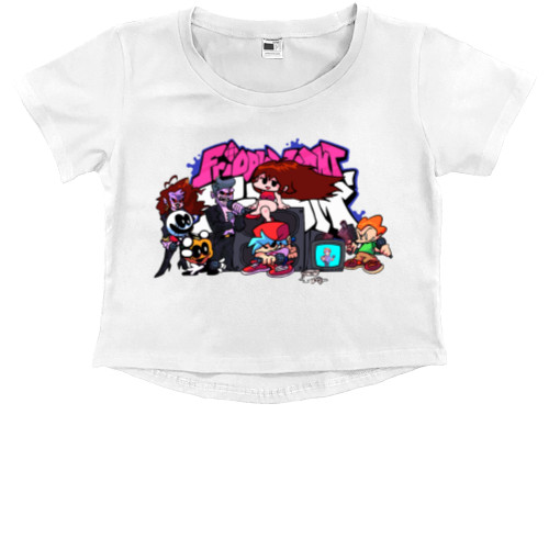 Kids' Premium Cropped T-Shirt - friday night funkin 3 - Mfest