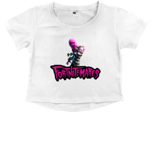 Kids' Premium Cropped T-Shirt - fortnitemares - Mfest