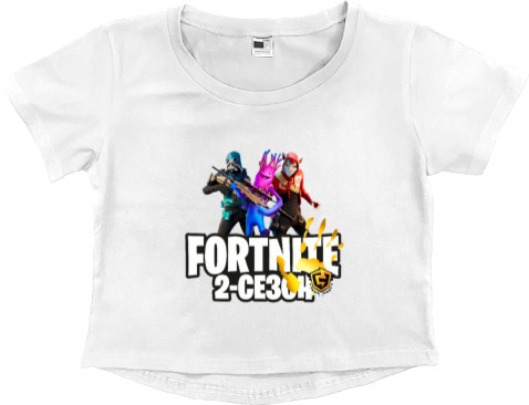 Women's Cropped Premium T-Shirt - Fortnite 11 - Mfest