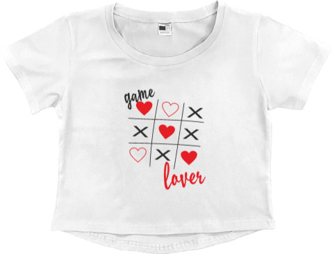 Women's Cropped Premium T-Shirt - game lover - Mfest