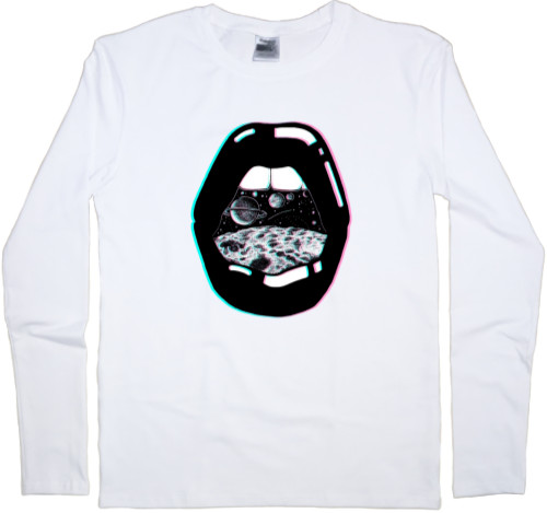 Men's Longsleeve Shirt - GALAXY LIPS - Mfest