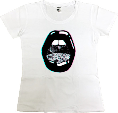 Women's Premium T-Shirt - GALAXY LIPS - Mfest