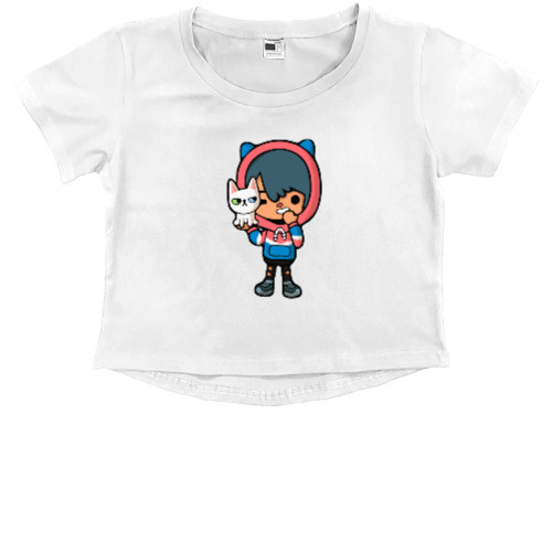 Kids' Premium Cropped T-Shirt - Toca Boca 13 - Mfest