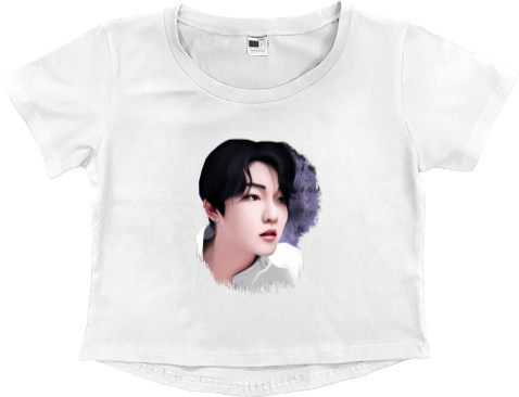 Women's Cropped Premium T-Shirt - The Boyz Member Kevin Moon - Mfest