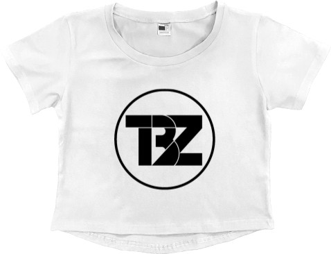 Women's Cropped Premium T-Shirt - boyz logo 2 - Mfest