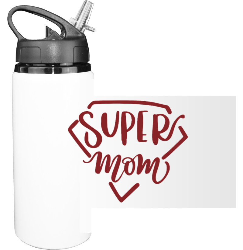 Sport Water Bottle - super mom - Mfest