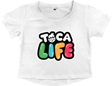 Women's Cropped Premium T-Shirt - Toca Boca Logo - Mfest