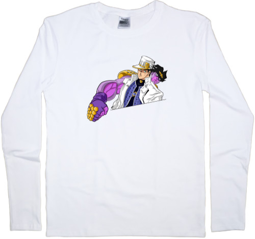 Men's Longsleeve Shirt - Jotaro Kujo and Star Platinum - Mfest