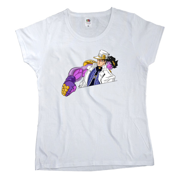 Women's T-shirt Fruit of the loom - Jotaro Kujo and Star Platinum - Mfest