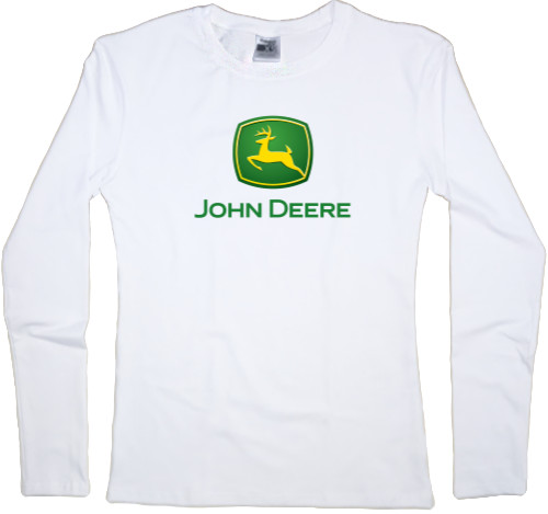 Футболка з Довгим Рукавом Жіноча - john deere logo - Mfest